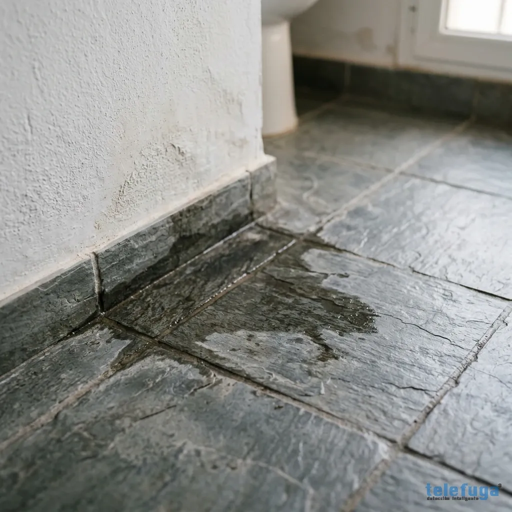 Taches d'humidité sur le sol de la salle de bain ou de la cuisine : Guide complet et que faire - Détail