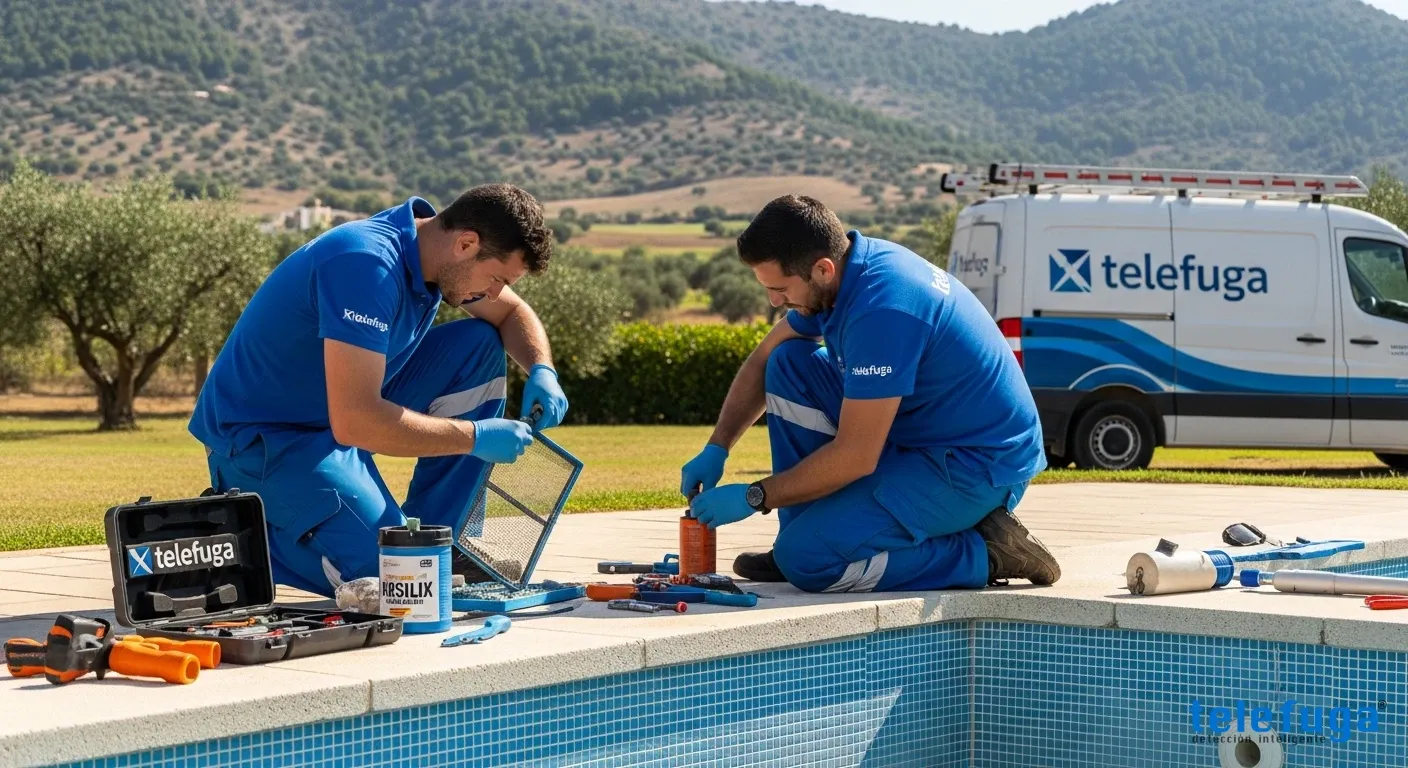Reparación de skimmers y grietas en Cieza, Murcia